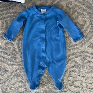 Hanna Andersson Blue Footed One-Piece Pajamas 0-3 Months